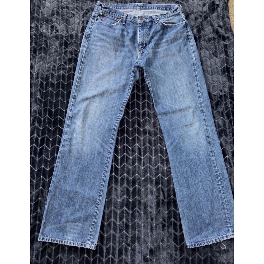 Polo Ralph Lauren Men's Blue Denim Relaxed Straight 5-Pocket Jeans Size 36